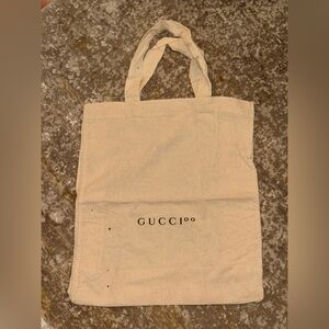 Gucci Reusable Canvas Shopping Bag 14L x 13W